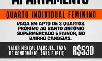 Imagem: Vaga feminina em apartamento no Candeias