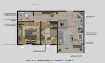 Imagem 2: Um show de Apartmentos de 1 e 2/4 Tabuleiro dos Martins ao lado da Carajás. AP