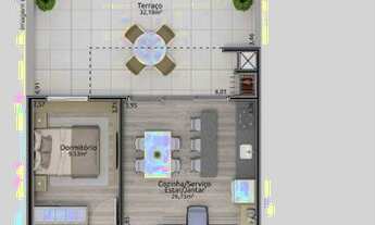 Imagem 3: Apartamento com 1 dormitório à venda, 90 m² - Centro - Santa Cruz do Sul/RS