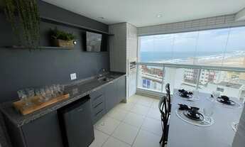 Imagem 4: Apartamento Mobiliado com 3 Dormitórios Sacada Vista Mar Porteira Fechada Aceita Financiam