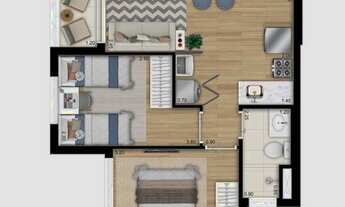 Imagem 2: Apartamento para venda tem 42 metros quadrados com 2 quartos em Vila das Belezas - São Pau