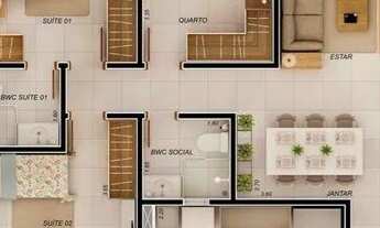 Imagem 5: Apartamento com 3 quartos, sendo 2 suítes, para alugar, 89 m² por R$ 3.000/mês - Catolé