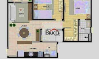 Imagem 2: Apartamento com 2 dormitórios à venda, 56 m² por R$ 360.000 - Jardim Paulicéia - Campinas