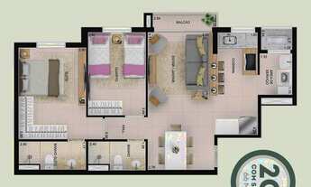 Imagem 6: Apartamento com 2 Quartos à Venda no 360 OESTE, Setor Oeste, Goiânia, 64 m2 por R$ 475.000