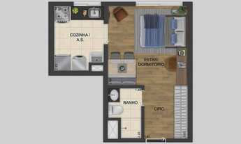 Imagem 3: Apartamento para venda com 30 metros quadrados com 1 quarto em Ipiranga - São Paulo - SP