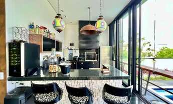 Imagem 6: Linda casa mobiliada para locação com 402 m² de área construída com 05 dormitórios, sala d