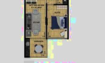 Imagem 2: Apartamento para venda com 40 metros quadrados com 1 quarto em Carneiros - Tamandaré - Per