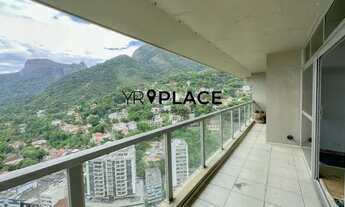 Imagem 3: Cobertura Duplex 310 m2 no Village São Conrado, Sala com Varanda e Piscina vista Pedra da