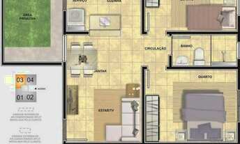 Imagem 4: Apartamento térreo c/ área privativa (Avenida das torres