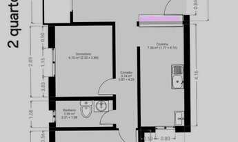 Imagem 2: Cond. Solar do Coqueiro na Av. Hélio Gueiros, apto de 2/4 R$ 210 mil 4 andar