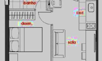Imagem 4: Apartamento com 2 quartos, 39m2, à venda em São Paulo, Campo Belo