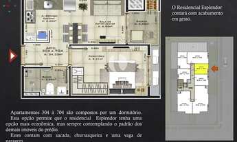 Imagem 3: Apartamento 1 dormitório em camobi com sacada e churrasqueira