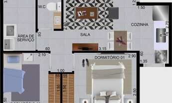 Imagem 2: Apartamento à venda com 2 dormitórios cod:AP0256_RRX