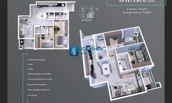 Imagem 2: Apartamento em construção com 02 dormitórios, sendo 01 suíte no Kobrasol