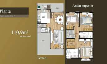 Imagem 3: Sobrado para venda com 111 metros quadrados com 2 quartos em Pilarzinho - Curitiba - PR