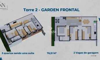 Imagem 2: Aparatamento Garden Com 3 quartos Sendo uma Suíte no Bairro Boneca do Iguaçu
