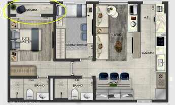 Imagem 7: Apartamento 62m com 2 suítes à venda no bairro Butantã - São Paulo/SP, Zona Oeste