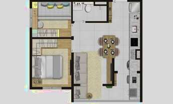 Imagem: Apartamento para venda tem 40 metros quadrados