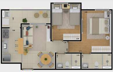 Imagem 2: Apartamento à venda 55 m² com 2 quartos, suíte e lazer completo em Jardim Europa - Sorocab