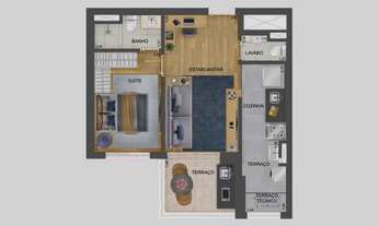 Imagem: Studio para venda tem 29 metros quadrados