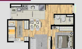 Imagem 2: Apartamento com 36 m² no Artur Alvim, com 1 vaga de garagem<br><br>
