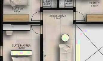 Imagem 2: Casa residencial para Venda no Condomínio Damha I, Sim, Feira de Santana 4 suítes, 1 sala