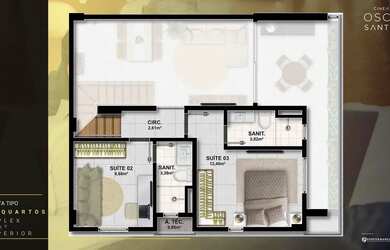 Imagem 4: Cineasta Oscar Santana, 1 E 2 Quartos, Muito Bem Distribuído Entre 46M² E 66M² E 1 Vaga Na