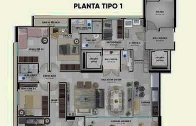 Imagem 3: Condomínio Vista Mar - Apto 3/4 com 3 suítes de 156 m², dependência, 2 vagas por 1.661,356