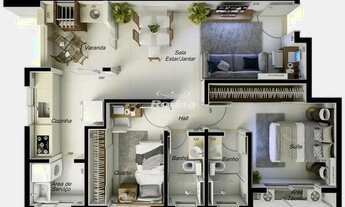 Imagem 2: Apartamento à venda, 2 quartos, 1 suíte, 2 vagas, Patrimônio - Uberlândia/MG - R$ 515.000