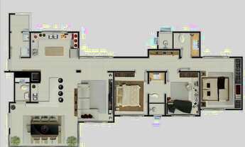 Imagem 2: Apartamento à venda, contendo 3 quartos, sendo 1 suíte, 2 vagas, Centro - Balneário Piçarr