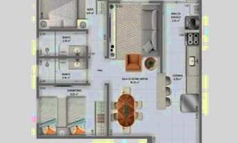 Imagem 2: Lançamento na Mirim - 2 dorms 2 vagas Entrada de R$ 75 mil e Parcelas de R$ 2.346,00 !!