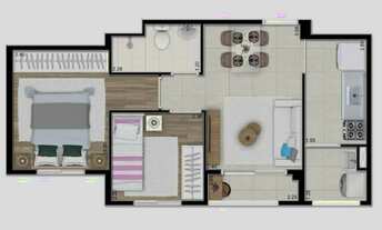 Imagem 6: A 400 metros da estação Dom Bosco 2 dorms com sacada