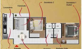 Imagem 2: Apartamento para aluguel no Condomínio Residencial Rampazzo Valinhos em Valinhos/SP