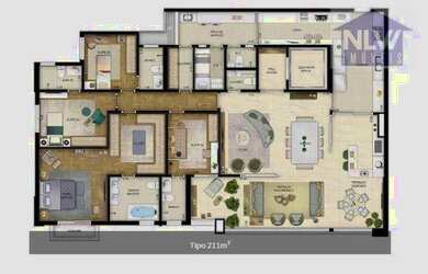 Imagem 3: Apartamento com 3 dormitórios à venda, 211 m² por R$ 4.115.967,03 - Cidade Jardim - São Pa