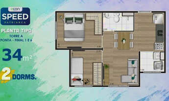 Imagem 2: 2 dormitórios - 34, 35 e 37 m²