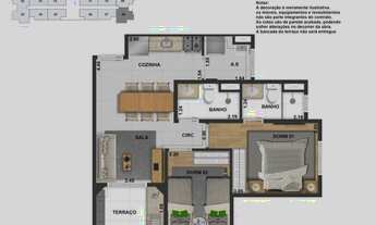 Imagem: Apartamento para venda tem 39 metros quadrados