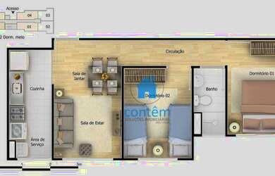 Imagem 6: Apartamento com 2 dormitórios à venda, 41 m² por R$ 191.521,00 - Jardim Gilda Maria - São