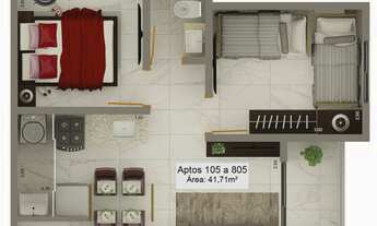 Imagem 6: Apartamento para venda com 48 metros quadrados com 2 quartos em Tambiá - João Pessoa - P