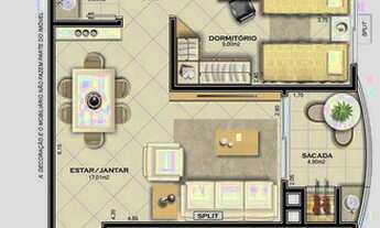 Imagem 7: Apartamento 2 quartos semi mobiliado Santos Dumont