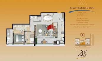 Imagem 4: Apartamento com 94,48m² 2 quartos, à venda, no bairro Bacacheri em Curitiba