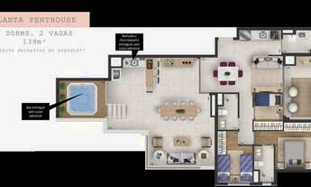 Imagem 4: Penhouse no Butantan - Cyrela - 141 metros - 3 quartos e 2 vagas com HIDROMASSAGEM