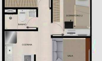 Imagem 6: Apartamento para venda possui 45 metros quadrados com 2 quartos em Vila Guilhermina - São