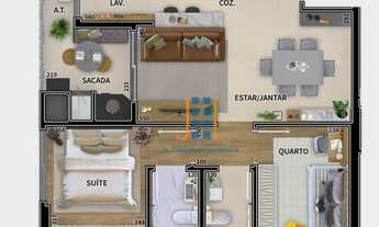 Imagem 5: Apartamento 2 quartos com suíte à venda, 62 m² por R$ 400.000 - Novo Mundo - Curitiba/PR