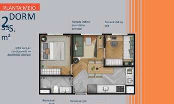 Imagem 6: Apartamento para venda com 35 metros quadrados com 2 quartos em Vila Sônia - São Paulo - S