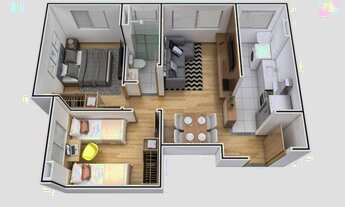 Imagem 6: APTO 2 DORMS / COM OPÇÃO DE VAGA / PISO EM TODO O APÊ / PROX ESTAÇÃO DOM BOSCO