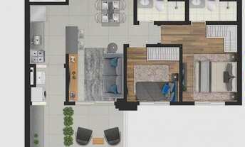 Imagem 5: Apartamento com 2 Quartos e 2 banheiros à Venda, 58 m² por R$ 417.000