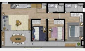 Imagem 2: Apartamento para venda possui 61 metros quadrados com 2 quartos em Sumarezinho - São Paulo