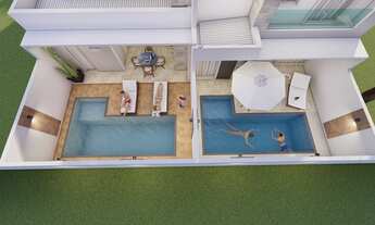 Imagem 4: SOBRADO NO TROPICAL III- SUÍTE, 2 QTOS, ESPAÇO GOURMET, 3 WC, 2 VAGAS, PISCINA, a/c-150m²