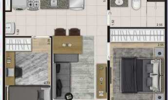 Imagem 3: Apartamento 36m² com 2 quartos em Bela Vista - São Paulo - SP