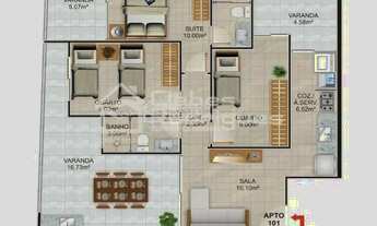 Imagem 4: Residencial Maximus com 2 ou 3 com Área de Lazer na Praia do Morro